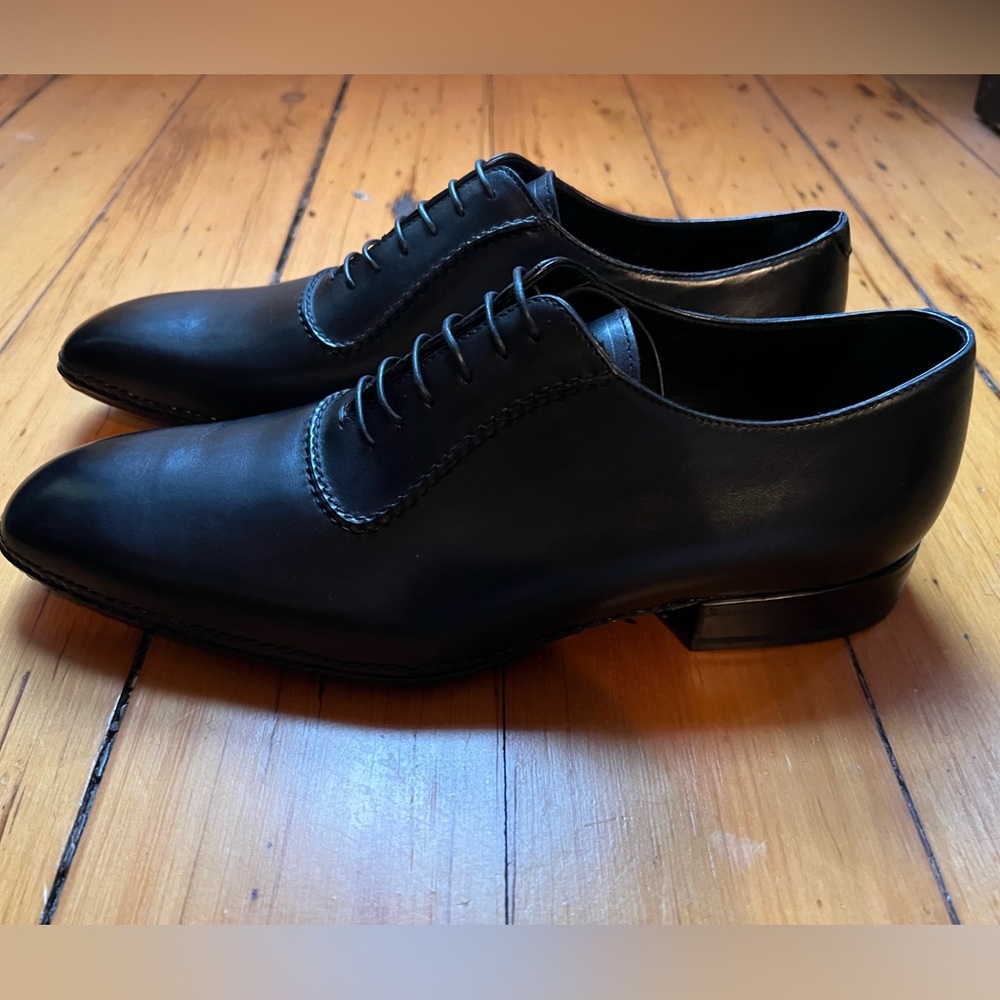 Giorgio Armani black leather oxfords “New” - Picture 2 of 7